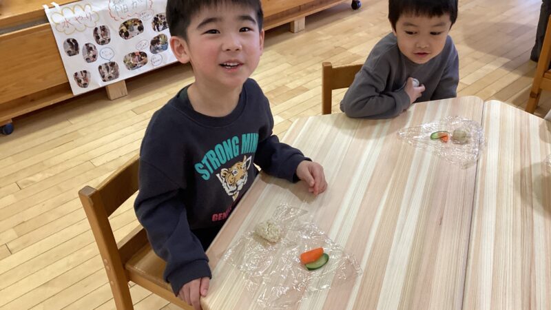 ぬか漬けと玄米の試食