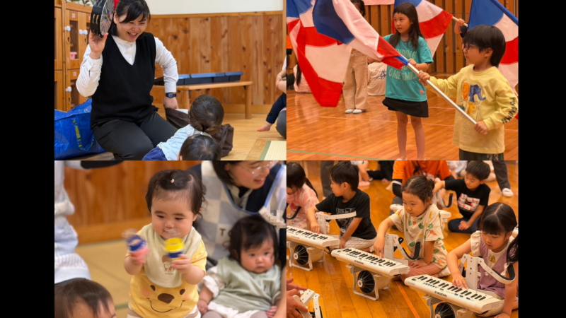 0歳児クラス音楽指導と5歳児クラス・鼓笛隊マーチング始動！